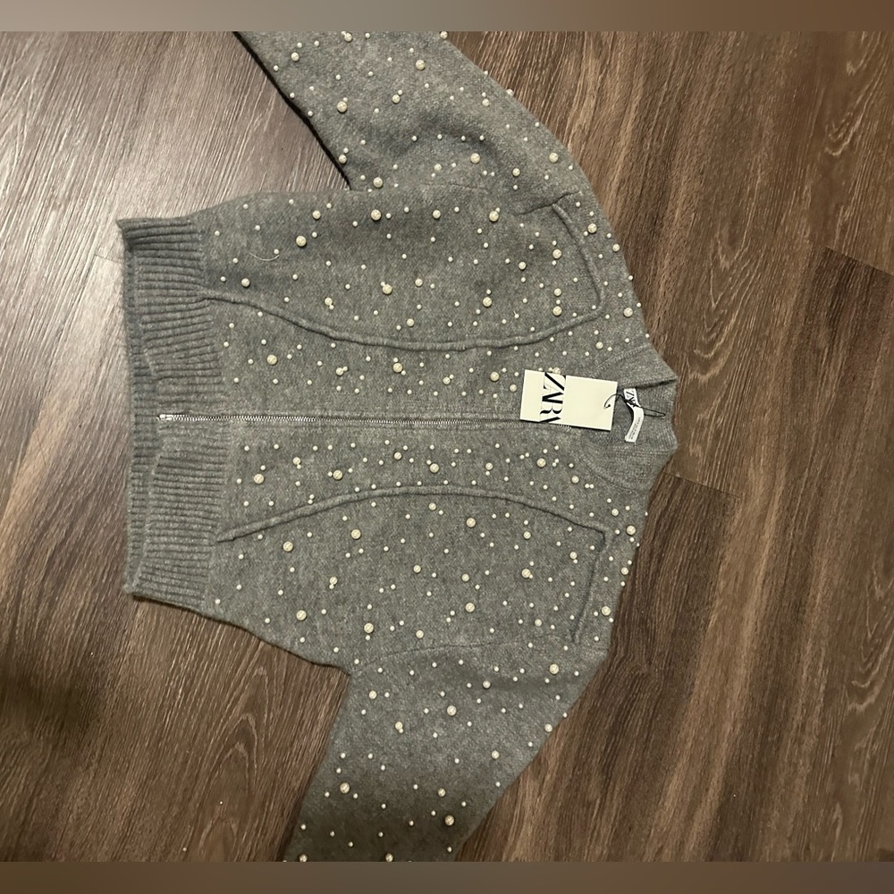 Zara earl trim knit bomber cardigan - Picture 16 of 16